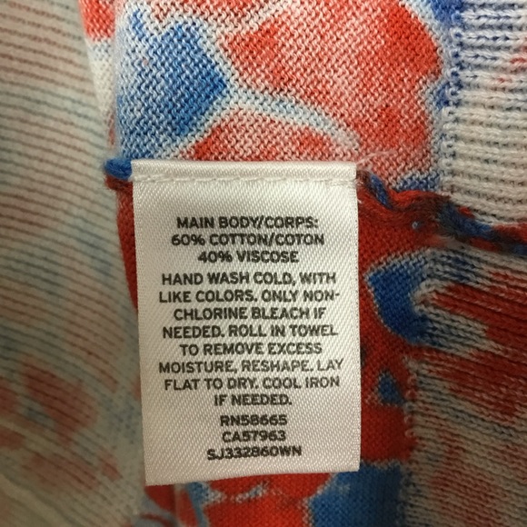 Sejour  Womens Cardigan Size 1X Sweater Geometric Cotton Bland Multicolor Soft - Picture 8 of 9